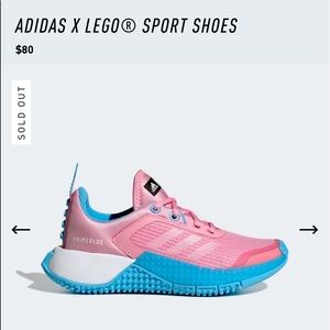 Brand new never worn! Lego and Adidas running 👟 sneaker! Size 4.5 kids